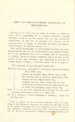 Lijst van geraadpleegde artikelen en geschriften
