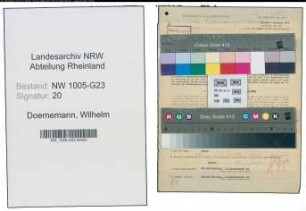 Entnazifizierung Wilhelm Doernemann , geb. 02.08.1882 (Fabrikant)
