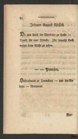 Johann August Nösselt.