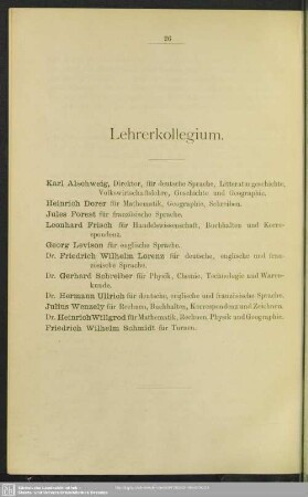 Lehrerkollegium