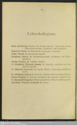 Lehrerkollegium