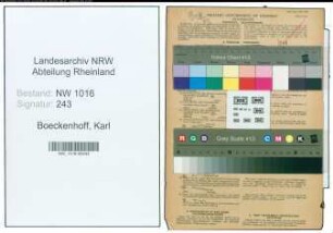 Entnazifizierung Karl Boeckenhoff , geb. 15.06.1899 (Assistent)