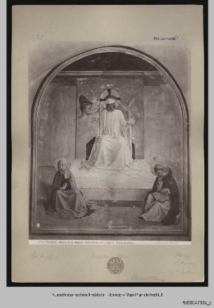 Fresken in den Zellen : Verspottung Christi mit Maria und heiligem Dominikus
