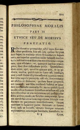 Pars II Ethice Seu De Moribus