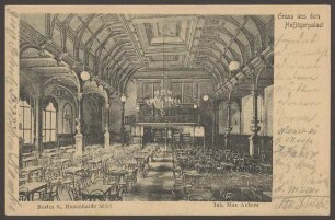 Ansichtskarte "Gruss aus dem Hofjägerpalast", Hasenheide 52/53