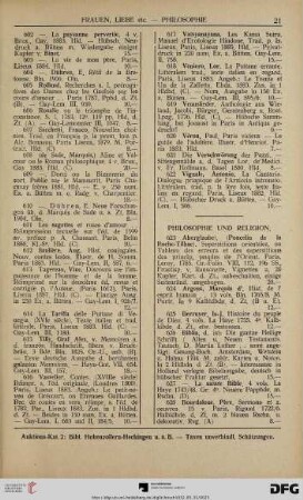 Philosophie und Religion (Nr. 623-649)