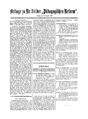 Litteratur : Beilage zu No. 34 der Pädagogischen Reform