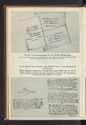 22. Die Verlobungsanzeigen der drei Brüder Hauptmann