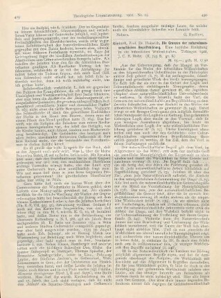 430-434 [Rezension] Rickert, Heinrich, Die Grenzen der naturwissenschaftlichen Begriffsbildung