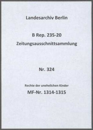Rechte der unehelichen Kinder