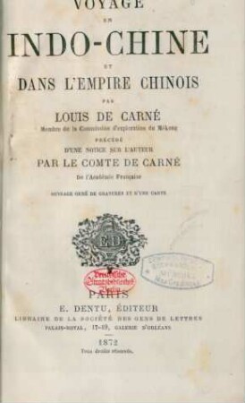 Voyage en Indo-Chine et dans l'empire chinois