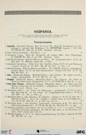 Hispania (Nr. 1-123)