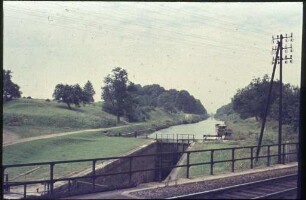 Der Rhein-Rhone-Kanal bei Dannemarie im Oberelsass