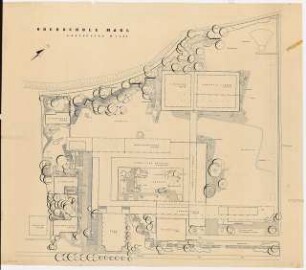 Grünflächen am Gymnasium, Marl: Lageplan mit Gartenplan 1:200