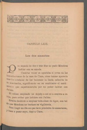Capítulo LXIX - Los dos amantes