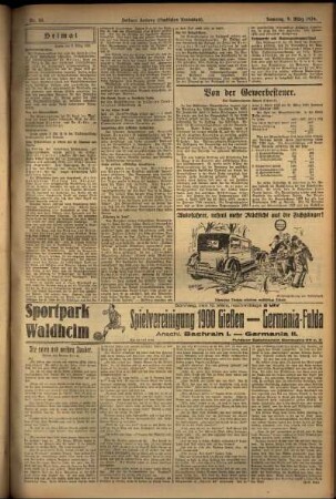 Zweite Ausgabe vom Samstag, den 09. März 1929.