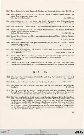 Graphik (Nr. 1312-1326)