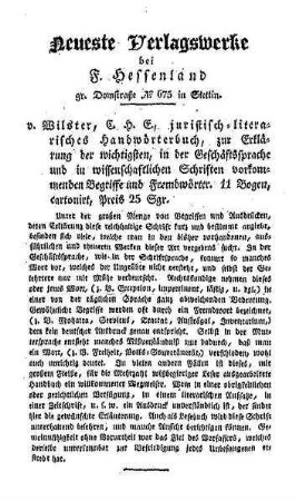Neueste Verlagswerke