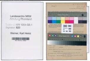 Entnazifizierung Karl Heinz Werner , geb. 07.01.1911 (Techn.Angestellter)