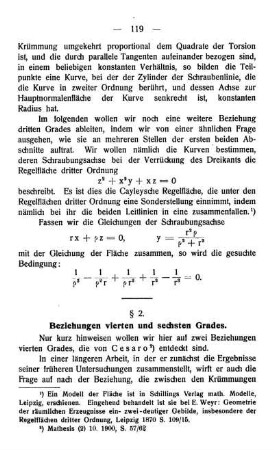 § 2. Beziehungen vierten und sechsten Grades.