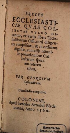 Preces ecclesiasticae