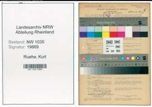 Entnazifizierung Kurt Ruehe , geb. 02.12.1886 (Bergingenieur)
