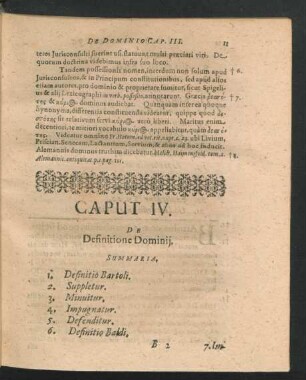 Caput IV. De Definitione Dominii.