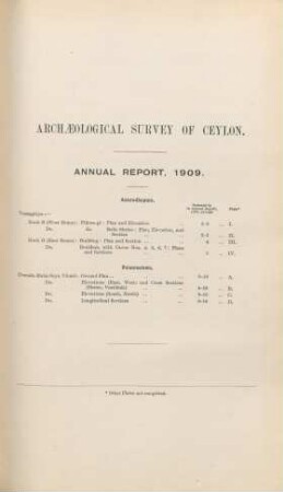 1909: Annual report / Plans and plates