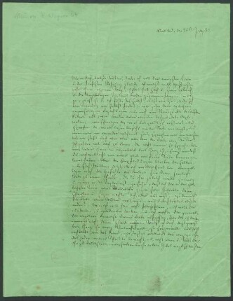 Brief an Johanna Rosina Wagner-Geyer : 25.07.1835