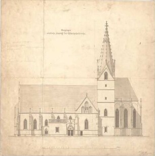 Dolmetsch, Heinrich; Göppingen; Oberhofen - Kiche - Südseite (Ansicht)
