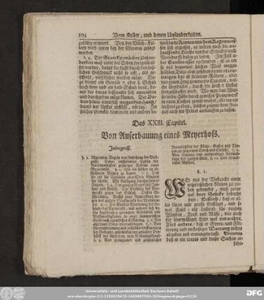 Das XXIII. Capitel. Von Auferbauung eines Meyerhofs.
