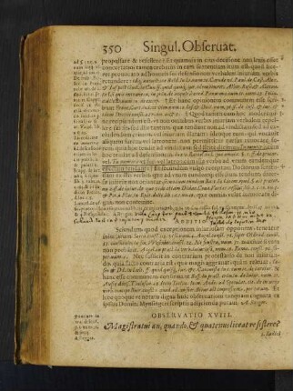 Observatio XVIII. Magistratui an, quando, et quatenus liceat re si stere?