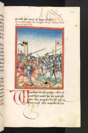 Die Schlacht gegen die Sarazenen: Lohengrin und seine Leute erschlagen Sultan Waridach