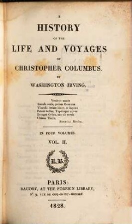A history of the life and voyages of Christopher Columbus : in four volumes, 2