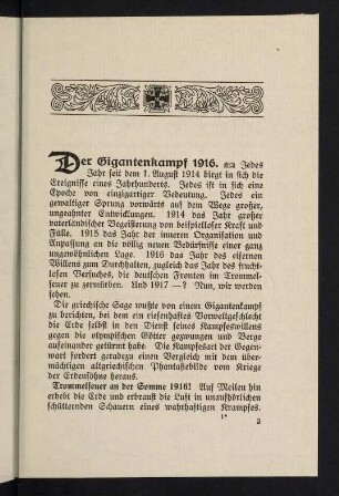 3-7, Der Gigantenkampf 1916