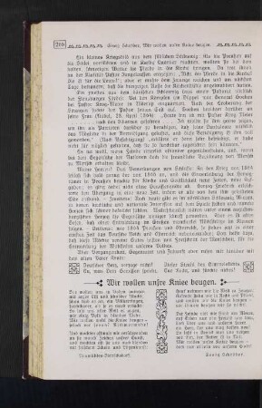 Wir wollen unsre Kniee beugen.