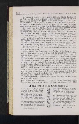 Wir wollen unsre Kniee beugen.