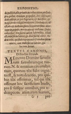 Textus Canonis, Distinctio secunda.
