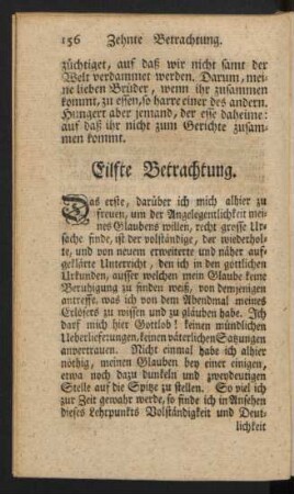 Eilfte Betrachtung