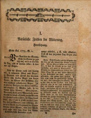 Nützlicher und getreuer Unterricht für den Land- und Bauersmann : auf das Jahr .... 1776, 1776 = Jg. 7