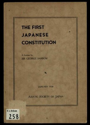 The first Japanese constitution