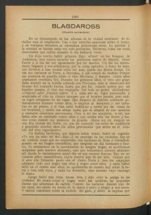 Blagdaross : (Cuento extranjero)