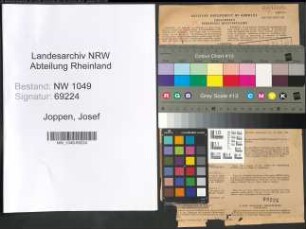 Entnazifizierung Josef Joppen , geb. 14.08.1875 (Ingenieur)