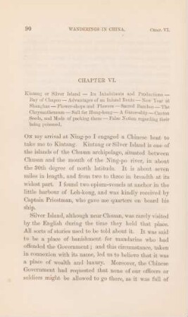 Chapter VI.Kintang or Silver Island - Its inhabitants and productions - Bay of Chapoo - Advantages ...