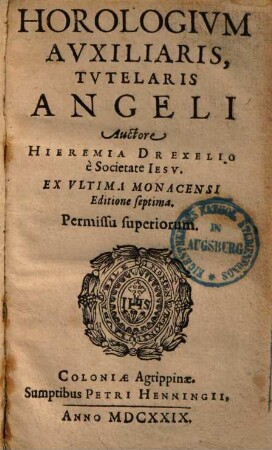 Horologium avxiliaris, tvtelaris angeli