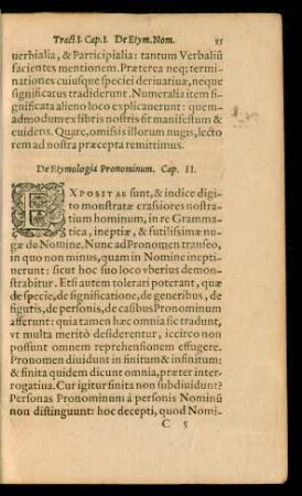De Etymologia Pronominum. Cap. II.