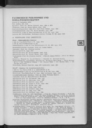 Fachbereich Philosophie und Sozialwissenschaften
