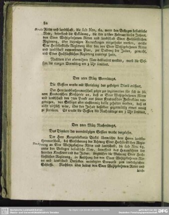 Den 2ten März Nachmittags