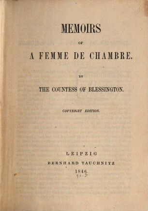 Memoirs of a femme de chambre
