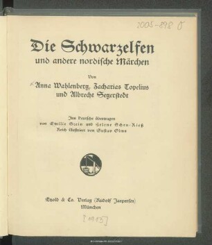 Die Schwarzelfen und andere nordische Märchen